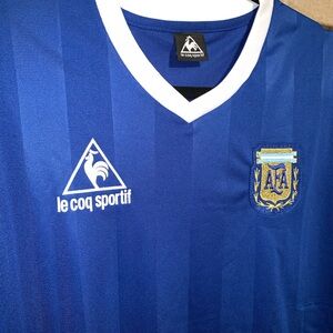 Le Coq Sportif Vintage 90s Le Coq Sportif Giant Logo Roster Sportwear T-Shirt Soccer Jersey Size